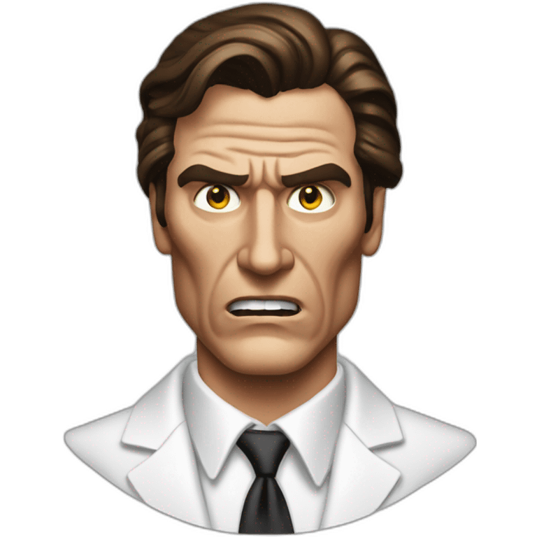 Patrick Bateman angry emoji