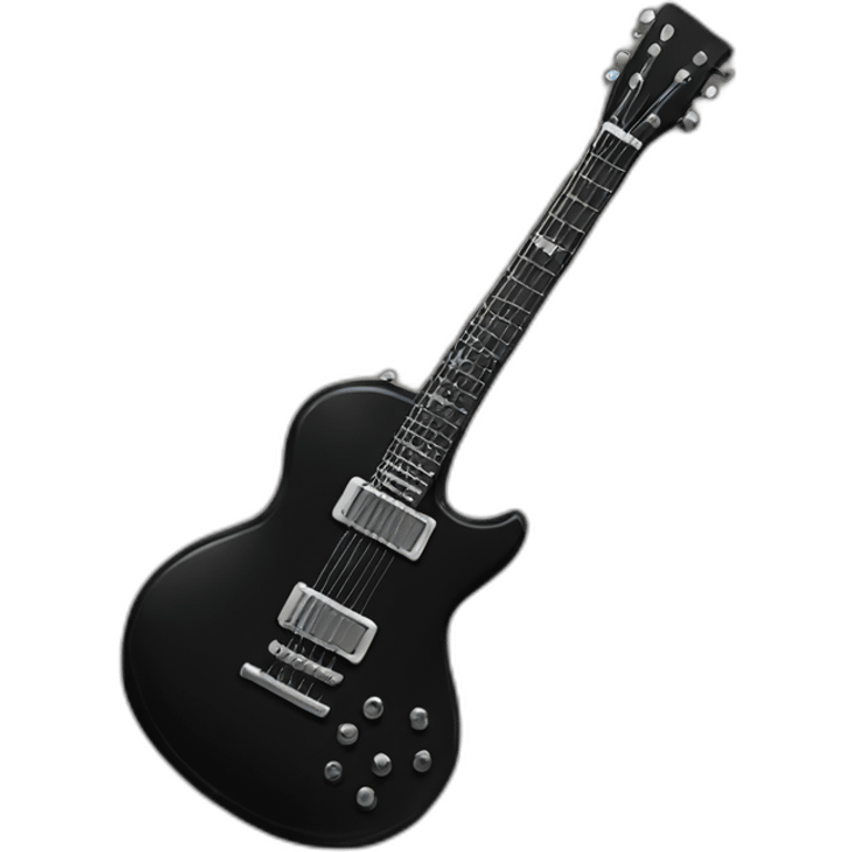 Black guitar  emoji