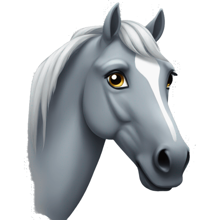 Grey big horse emoji