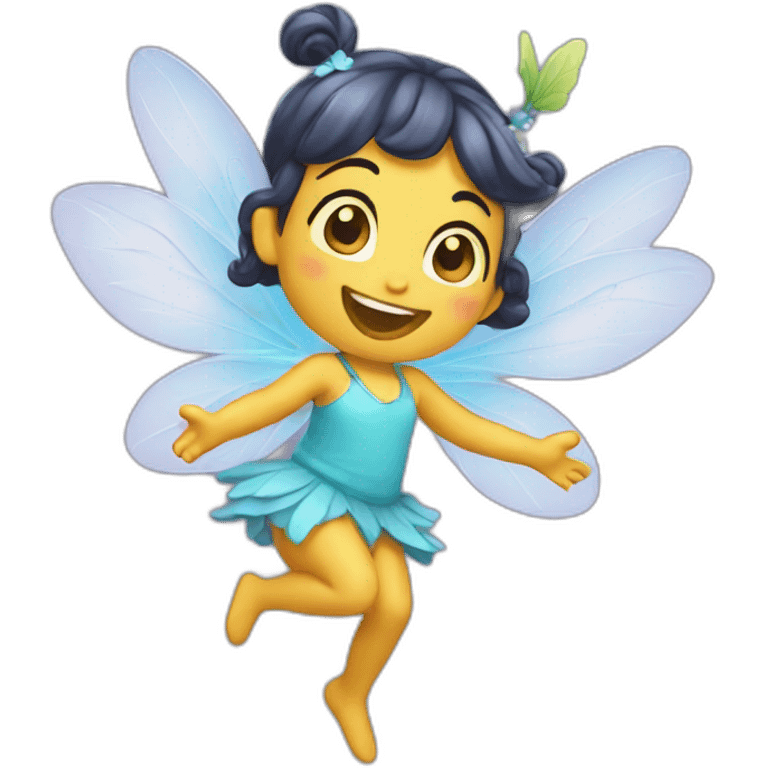 Little laugh fairy emoji