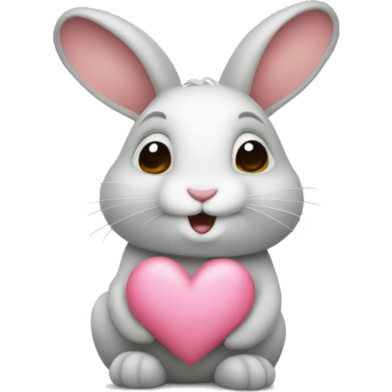 rabbit with hearts  emoji