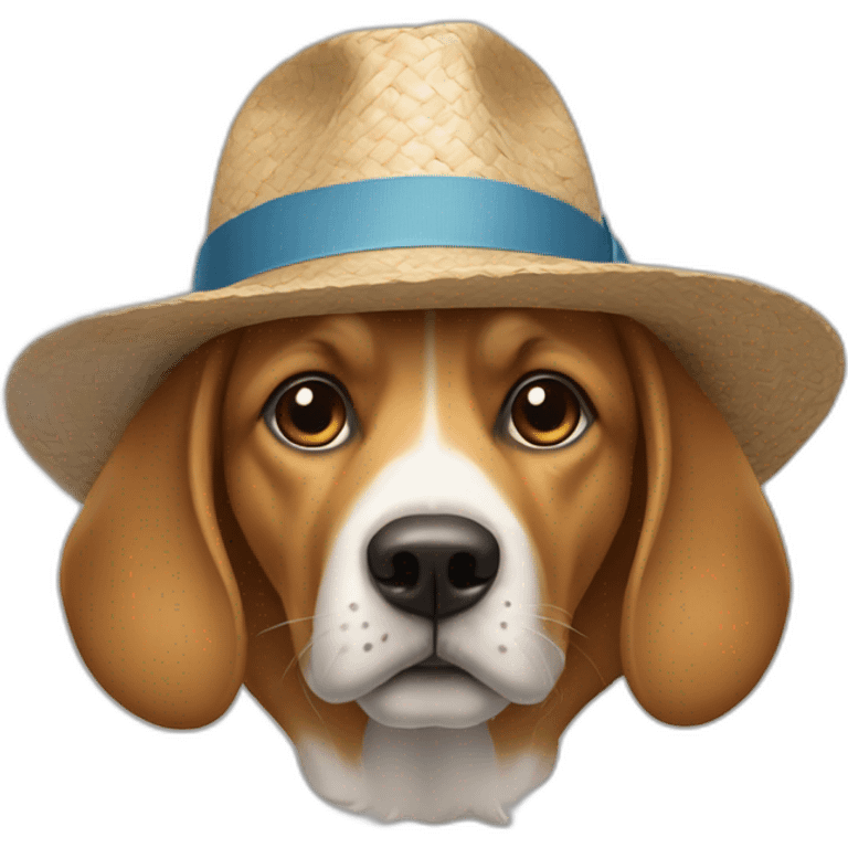 Un chien avec un chapeau  emoji