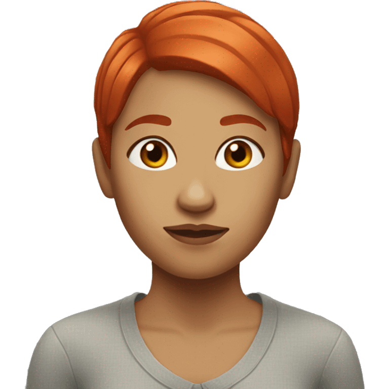 woman with short red hair emoji