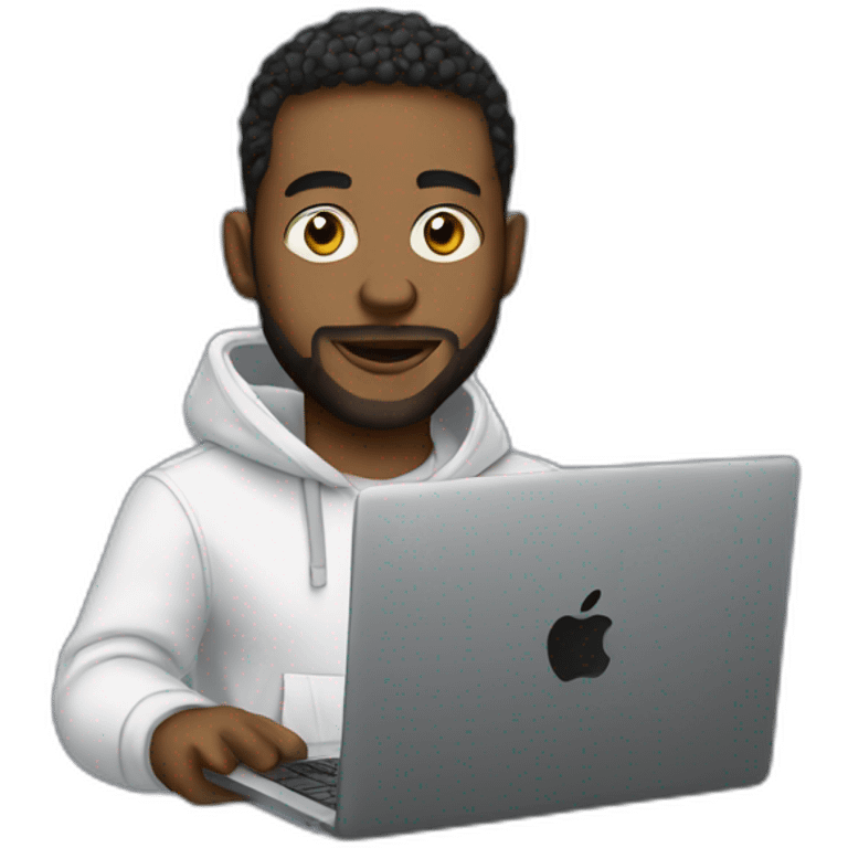 Music producer with a Macbook  emoji