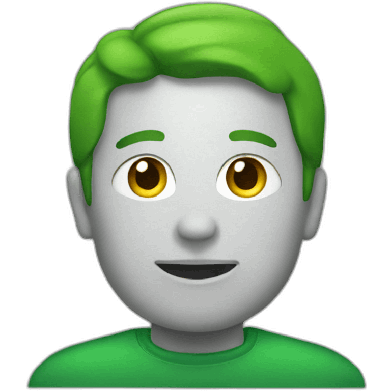 green above grey emoji