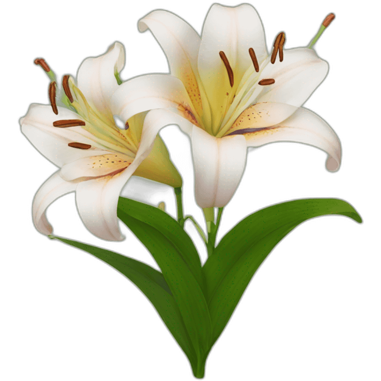 two lilies emoji