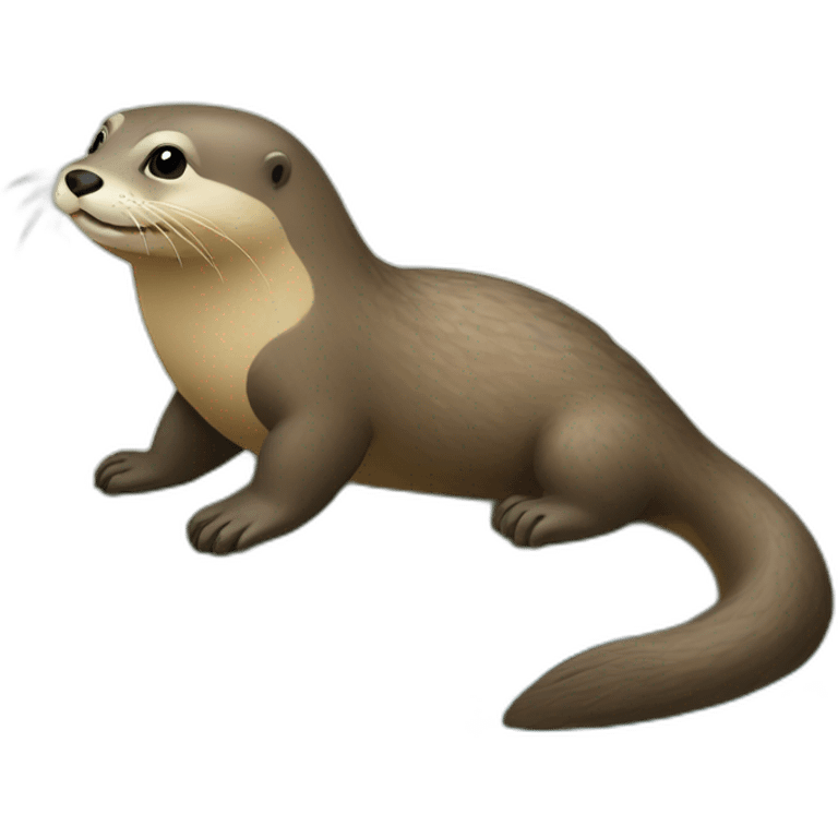 Loutre sur tortue emoji