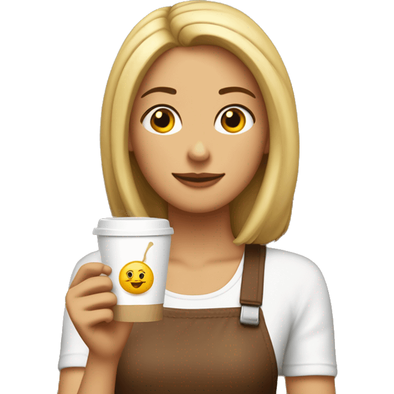 chica con pelo rubio y un conejo café  emoji