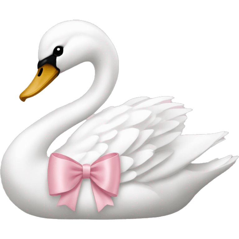 swan light pink bow emoji