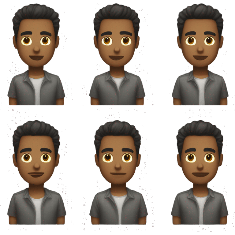 Hombre joven pelo corto emoji