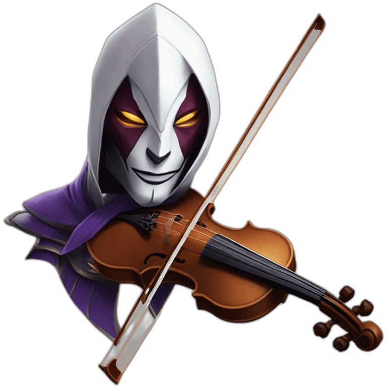 jhin of league of legend with violin emoji