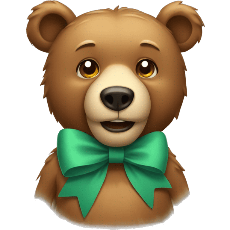 bear with a bow emoji