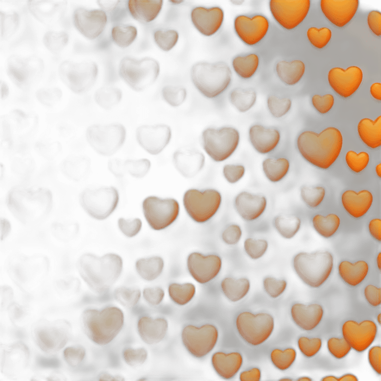 Heart of tangerine color emoji