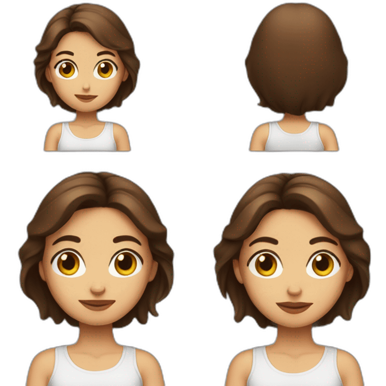 fille-brune-aux-yeux-marrons emoji