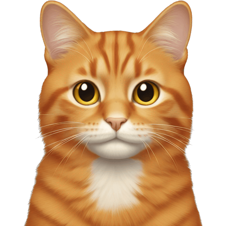 medium hair orange cat  emoji