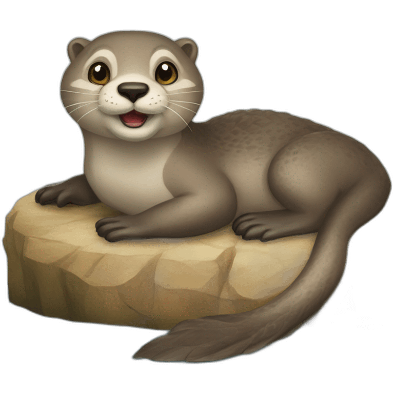 une tortu sur une loutre emoji