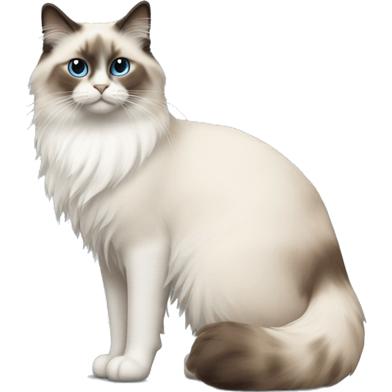 ragdoll cat, side view, standing emoji