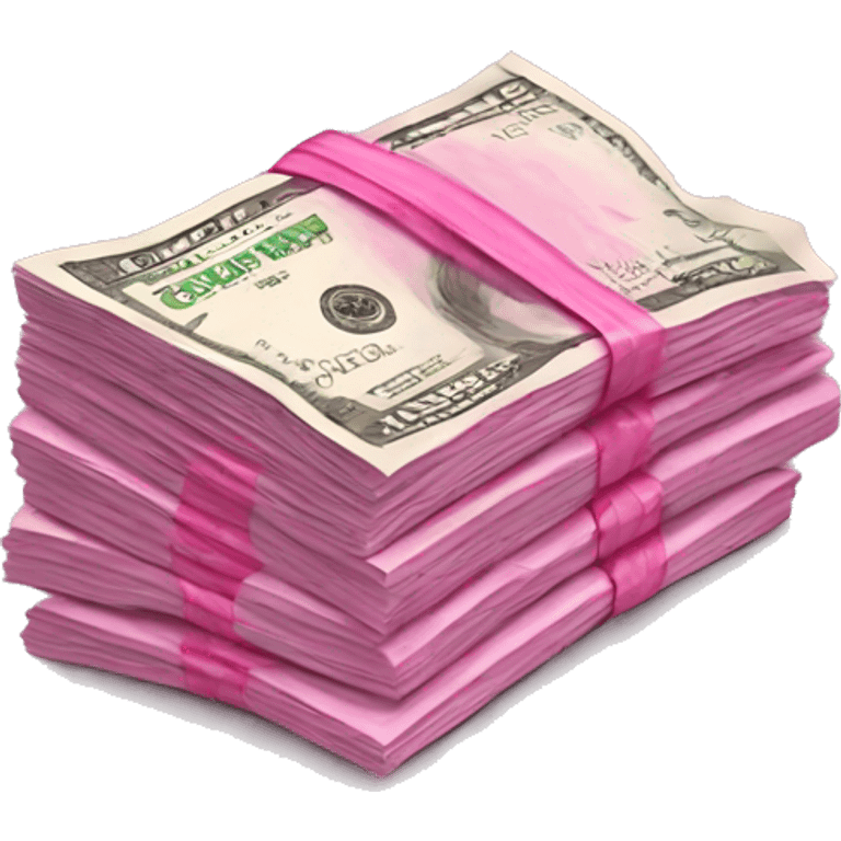 big pink stack of money emoji