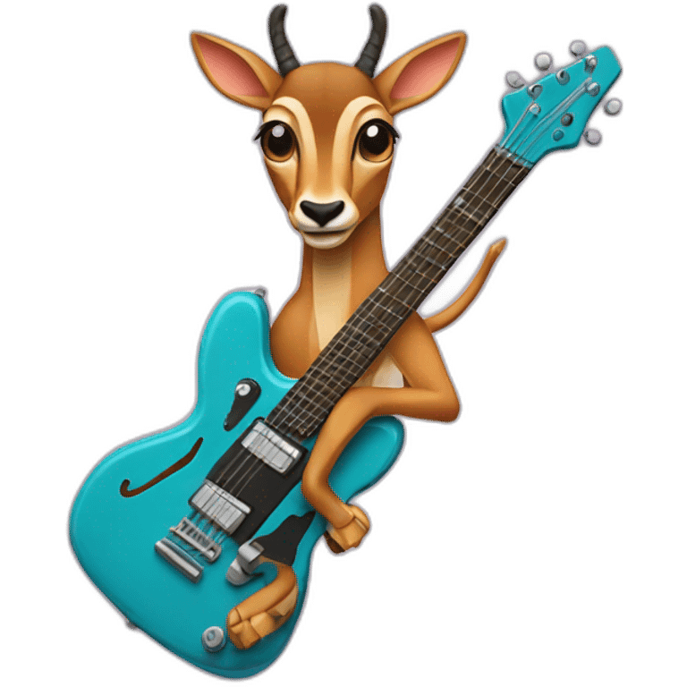 Impala with guitar emoji