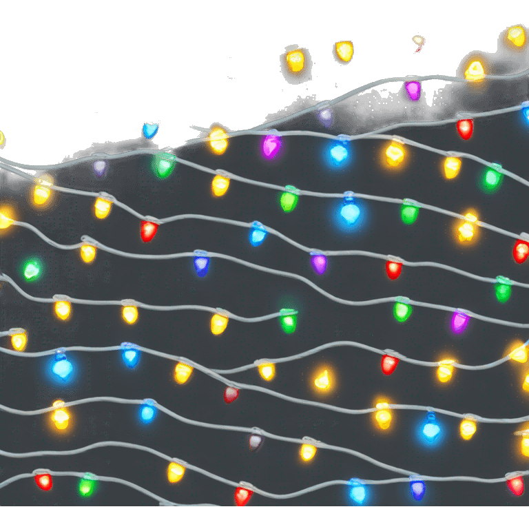 Colored Christmas light strand  emoji