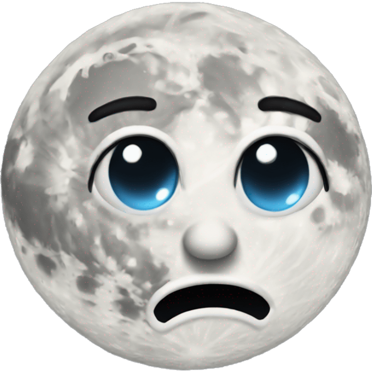 moon with side eye emoji