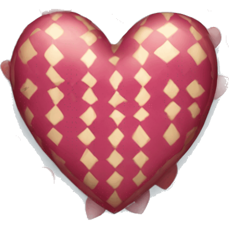 Heart with circus pattern emoji