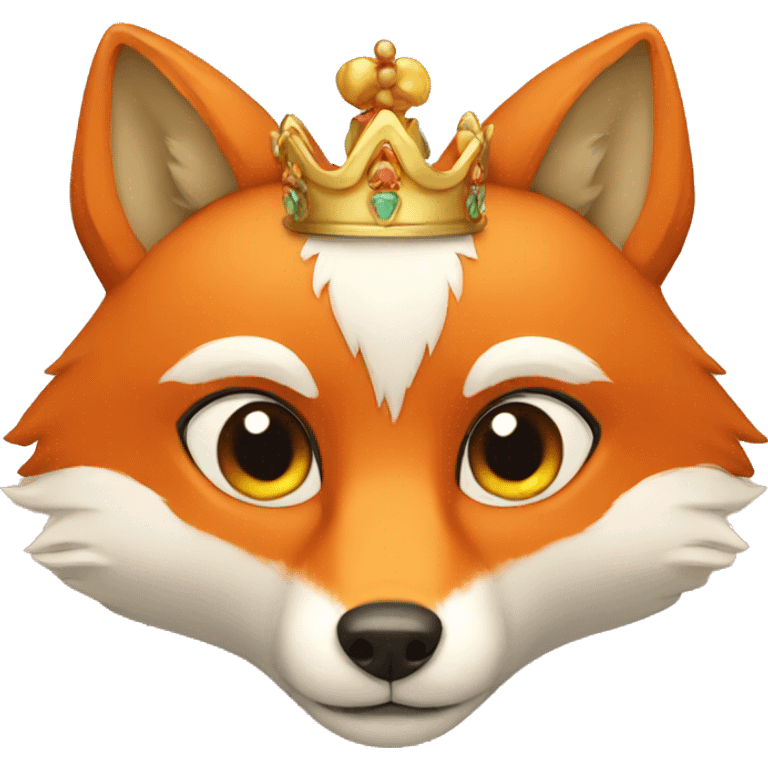 Fox with crown  emoji