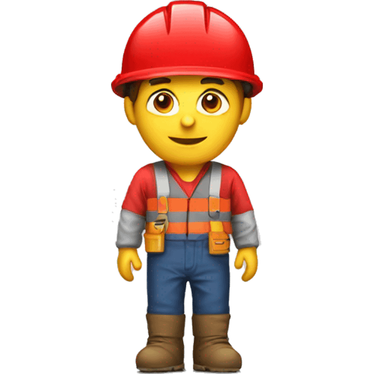 builder with red helmet without face emoji