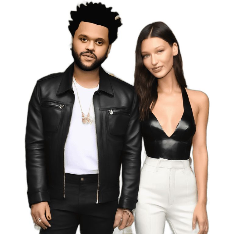 the weeknd and bella hadid emoji