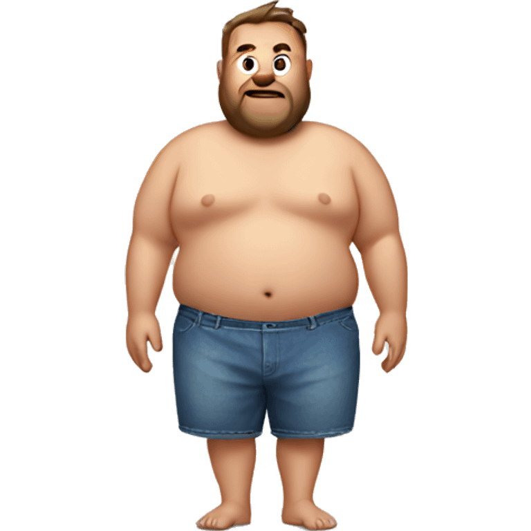 fat guy wearing boxers emoji