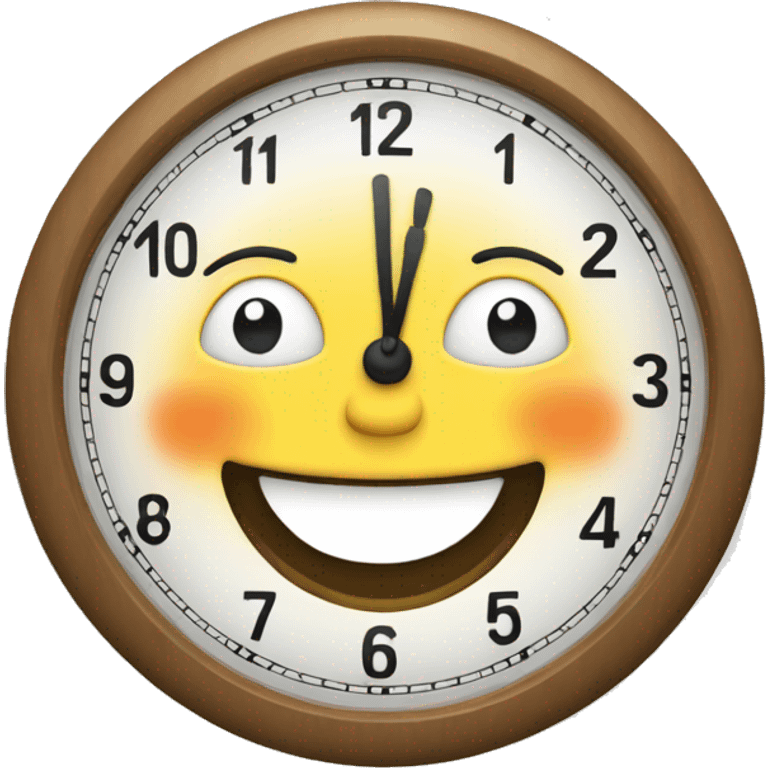 happy clock emoji