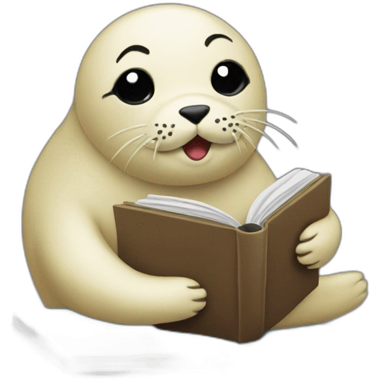 seal with a book emoji