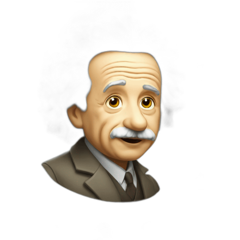 Einstein trying snails emoji