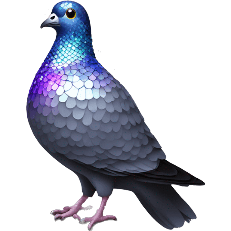 Disco ball pigeon emoji