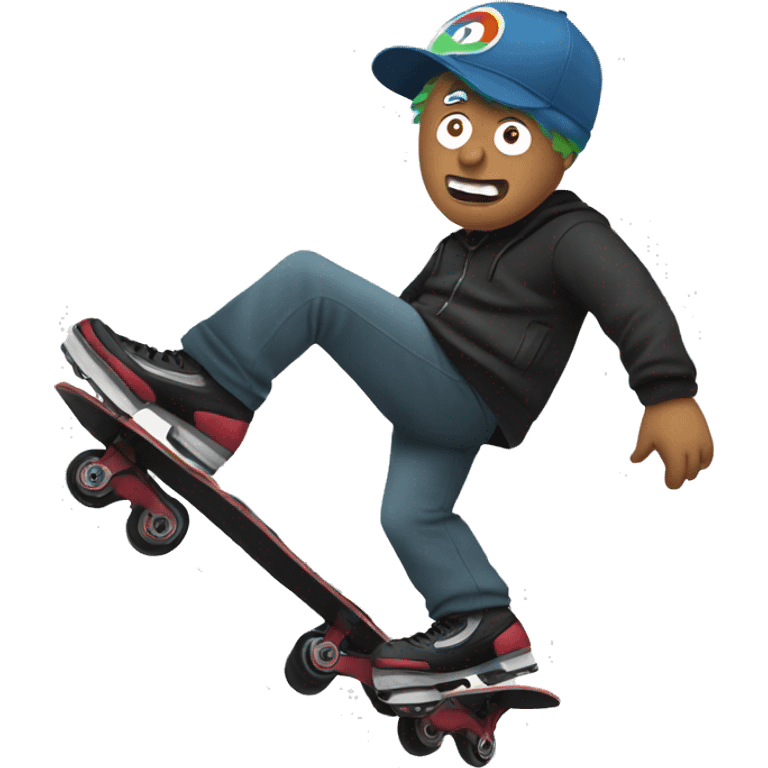 Jimmy from south park on roller blades emoji