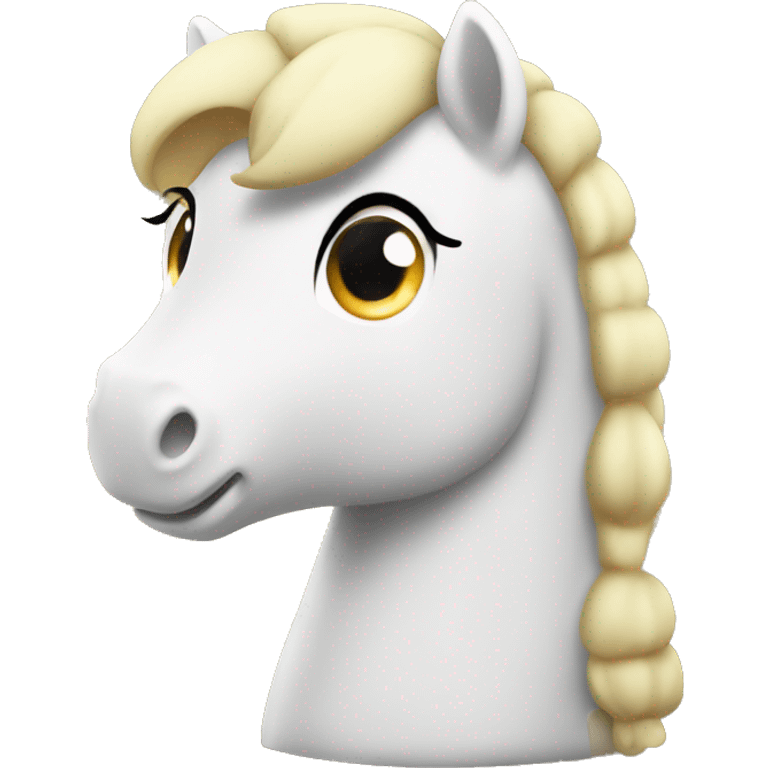 Pony made of marshmallow emoji