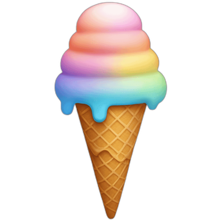 ice cream in rainbow colors emoji