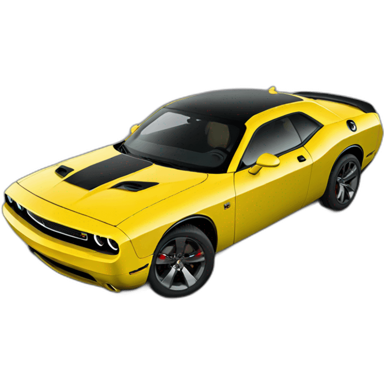 Dodge challenger yellow emoji