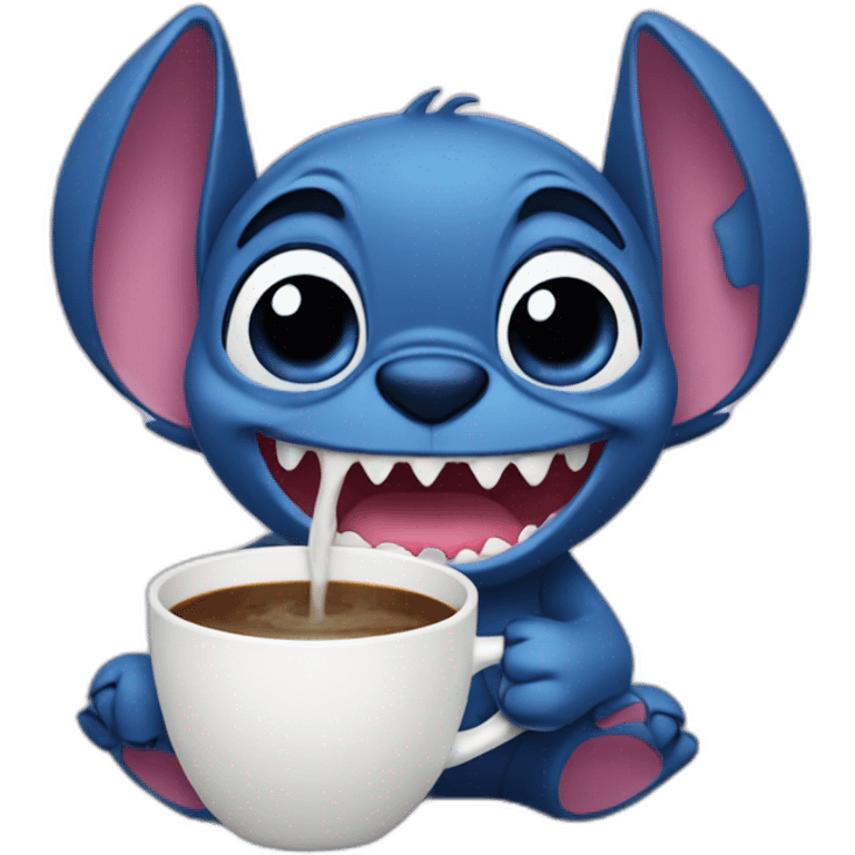 stitch drinking bad coffee emoji