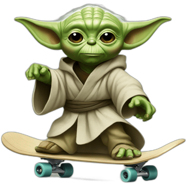 yoda skateboarding emoji