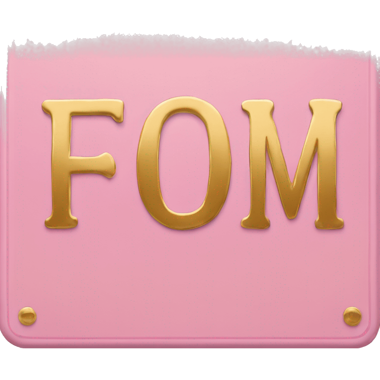 Pink welcome plaque with gold letters “Merry & Chic” emoji