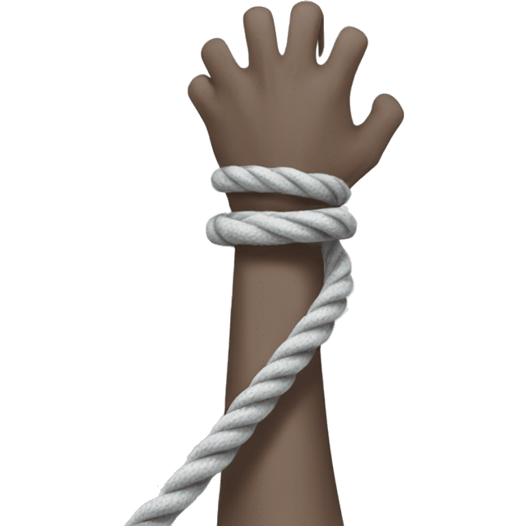 hand emojis pulling a light grey rope tightly emoji