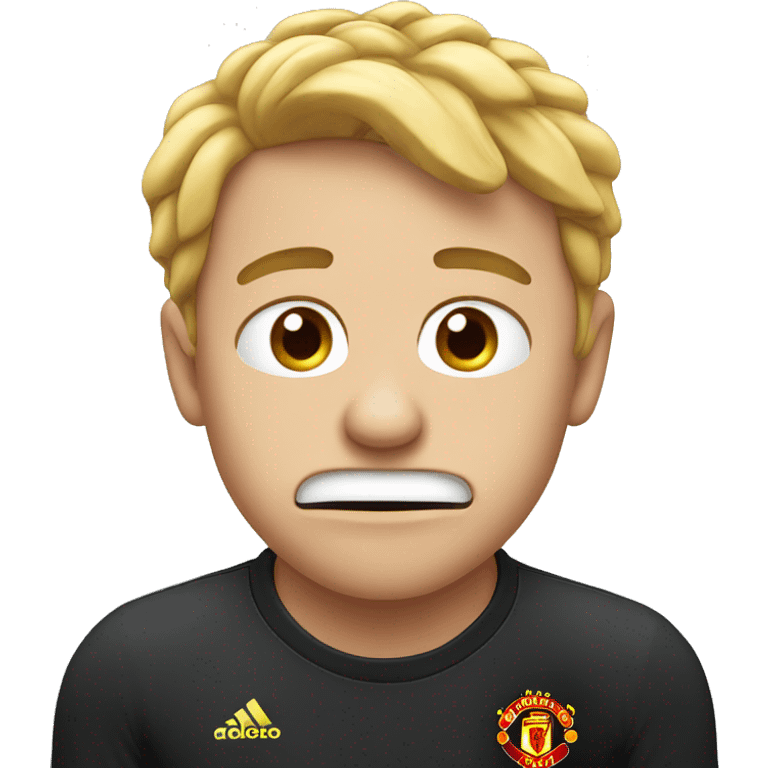 Manchester United logo crying emoji