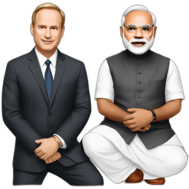 Modi ji with meloni emoji