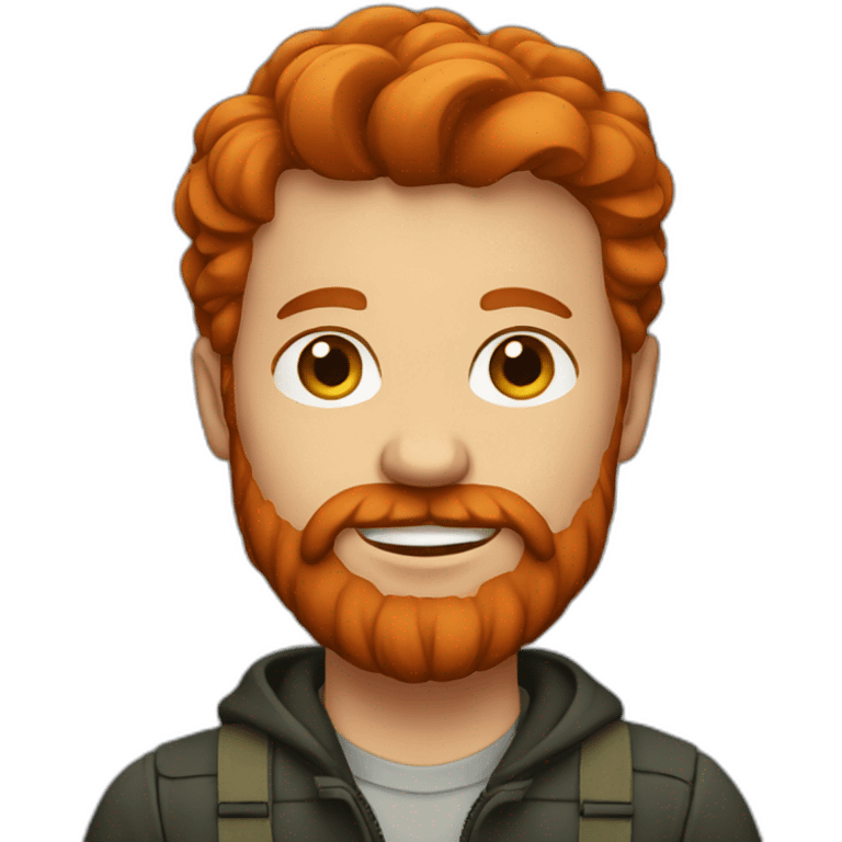 red headed man with beard emoji