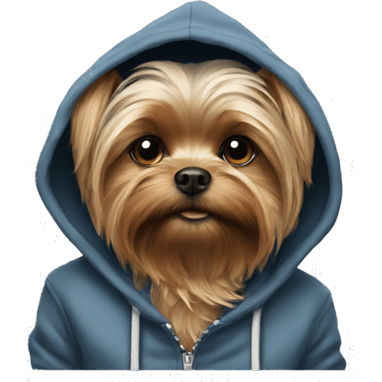 yorki wearing a hoodie  emoji