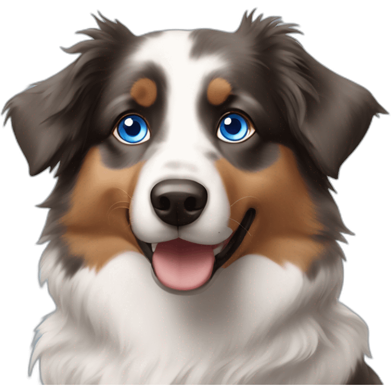 Australian shepherd with blue eyes emoji