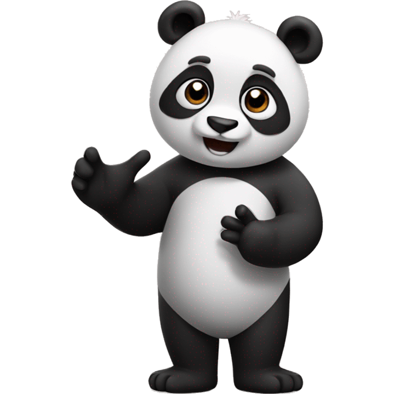 Panda saying no no no in sign language emoji