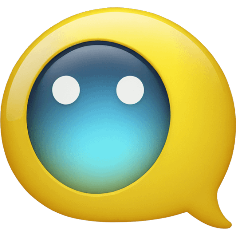 chat icon bubble yellow emoji