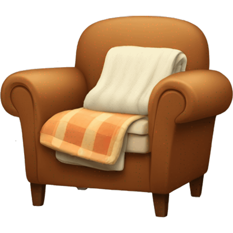 cosy chair with blanket emoji